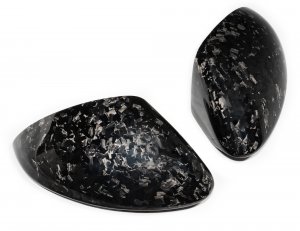 Alfa Romeo Stelvio Mirror Covers - Carbon Fiber - Full Replacements - Feroce Carbon - w/ Factory Clips - Forged Carbon Alfa Romeo Stelvio Mirror Covers - Carbon Fiber - Full Replacements - Feroce Carbon - w/ Factory Clips - Forged Carbon